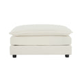 Chenille Fabric Ottomans Footrest To Combine With 2 Seater Sofa, 3 Seater Sofa And 4 Seater Sofa, White Chenille White Chenille