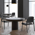 Leather Conference Room Chairs With Padded Arms,2P Black Iron