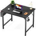 Modern Simple Style Wooden Work Office Desks With Storage,31 Inch,Black Black Iron