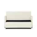 Loveseats Sofa Bed With Pull Out Bed,Adjsutable Back And Two Arm Pocket,Typec And Usb Charging With Copper Nail,Beige 47