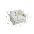 2 Seater Loveseat And Chair Set, 2 Piece Sofa & Chair Set, Loveseat And Accent Chair2 Piece Upholstered Chenille Sofa Living Room Couch Furniture 1 2 Seat ,White Chenille White Chenille 3 Seat