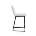 Low Bar Stools Set Of 2 Bar Chairs For Living Room Party Room Kitchen,Upholstered Pu Kitchen Breakfast Bar Stools With Footrest,Cream Cream Kitchen Foam Dry Clean Modern Bar Stools Foam Pu Leather