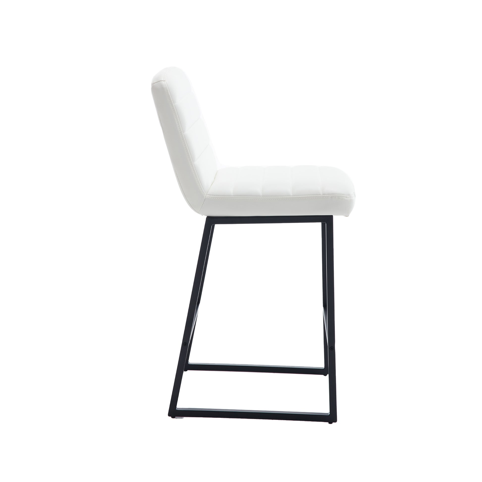 Low Bar Stools Set Of 2 Bar Chairs For Living Room Party Room Kitchen,Upholstered Pu Kitchen Breakfast Bar Stools With Footrest,Cream Cream Kitchen Foam Dry Clean Modern Bar Stools Foam Pu Leather