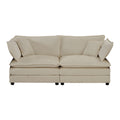 Alternative Sofa Round Armrests For 2 Seater Sofa, 3 Seater Sofa And 4 Seater Sofa, Beige Chenille Beige Chenille