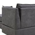 Modern Large U Shape Modular Sectional Sofa, Convertible Sofa Bed With Reversible Chaise For Living Room, Storage Seat Dark Grey Linen