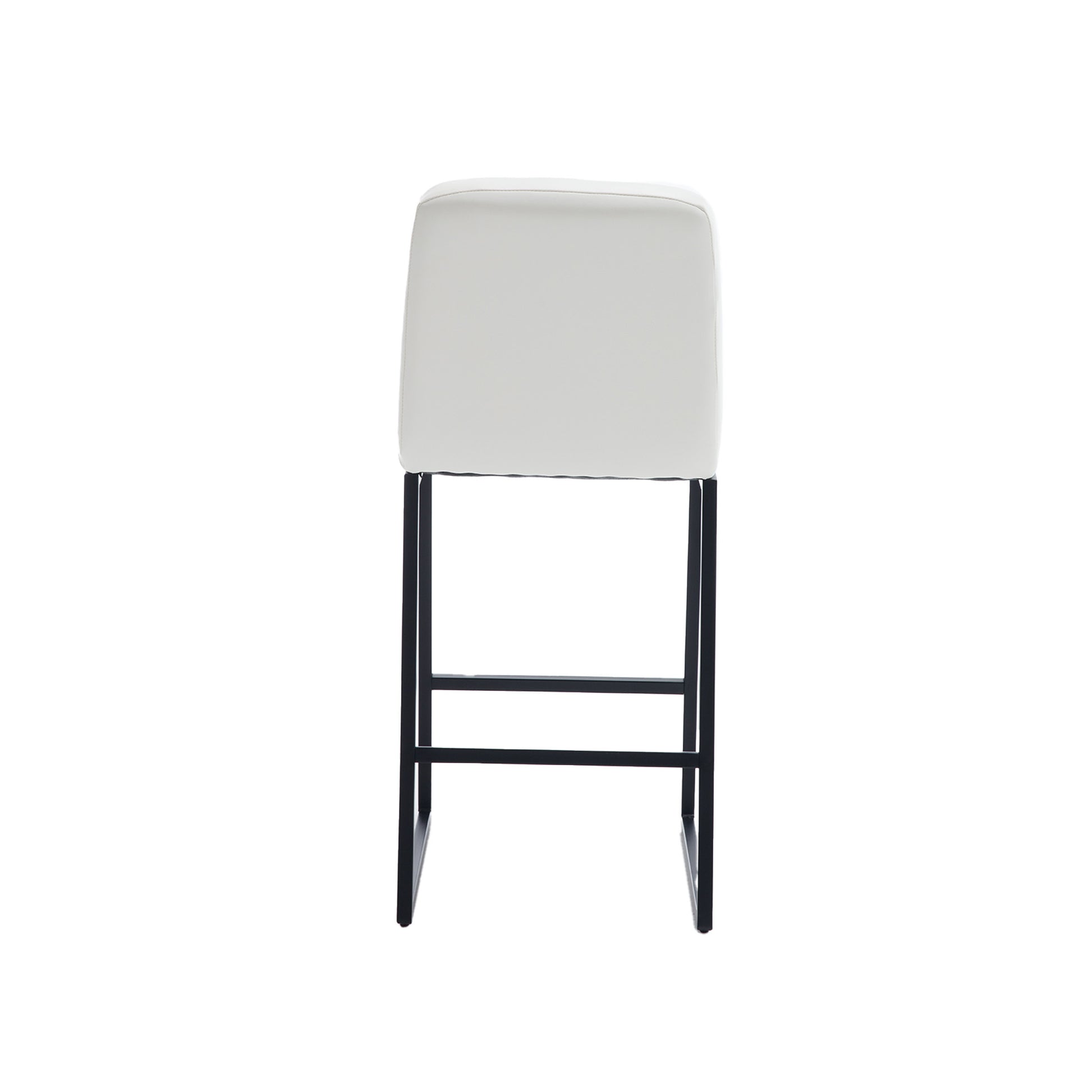 Low Bar Stools Set Of 2 Bar Chairs For Living Room Party Room Kitchen,Upholstered Pu Kitchen Breakfast Bar Stools With Footrest,Cream Cream Kitchen Foam Dry Clean Modern Bar Stools Foam Pu Leather