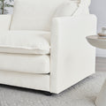 U Shaped Sectional Sofa W Reversible Footrest, 5 Seater Convertible Corner Couch With 2 Ottomans ,Modern Minimalist Soft Sofa & Couch For Living Roomwhite White Chenille 3 Seat