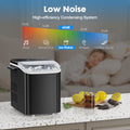 Small Portable Home Use Ice Maker,Black Black Iron