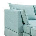 Modern Large U Shape Modular Sectional Sofa, Convertible Sofa Bed With Reversible Chaise For Living Room, Storage Seat Light Green Linen