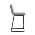 Low Bar Stools Set Of 2 Bar Chairs For Living Room Party Room Kitchen,Upholstered Linen Fabric Kitchen Breakfast Bar Stools With Footrest,Coffee Coffee Kitchen Foam Dry Clean Modern Bar Stools Foam Linen