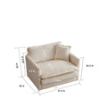 2 Piece Upholstered Sofa, Living Room Sectional Sofa Set Modern Sofa Couches Setdeep Seat Sofa For Living Room Apartment, 1 3 Seat Beige Chenille Beige Chenille 4 Seat