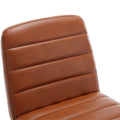 Low Bar Stools Set Of 2 Bar Chairs For Living Room Party Room Kitchen,Upholstered Pu Kitchen Breakfast Bar Stools With Footrest,Brown Brown Pu Kitchen Foam Dry Clean Modern Bar Stools Foam Pu Leather