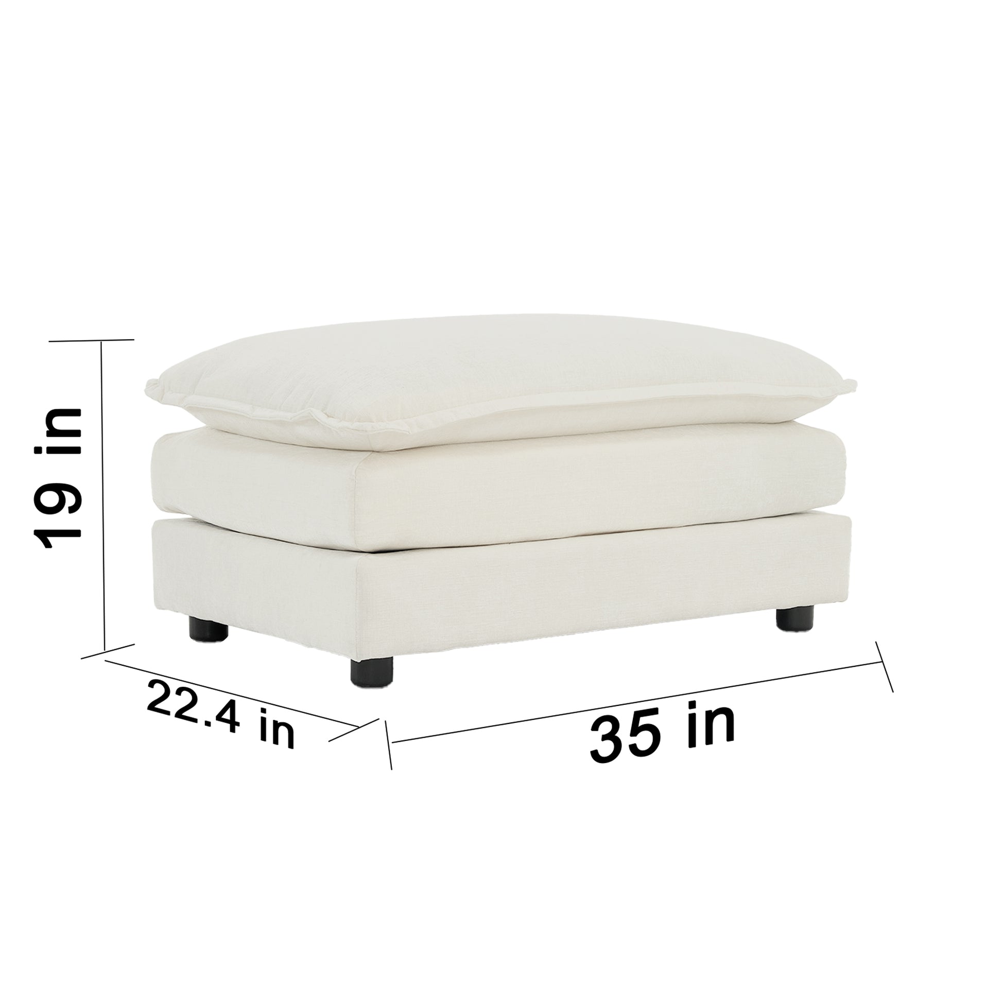 Modern Accent Chair With Ottoman, Living Room Club Chair Chenille Upholstered Armchairreading Chair For Bedroom, White White Chenille 1 Seat