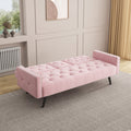 1730 Sofa Bed Armrest With Nail Head Trim With Two Cup Holders 72