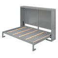 Queen Size Murphy Bed Wall Bed,Gray Queen Gray Plywood