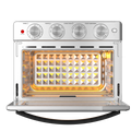 Geek Chef 6 Slice 26Qt 26L Air Fryer Fry Oil Free, Extra Large Toaster Oven Combo, Air Fryer Oven, Roast, Bake, Broil,Convection Countertop Oven, Accessories Included, Stainless St Ban On Silver Stainless Steel