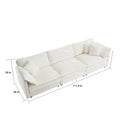 Sofa Set Of 2 Chenille Couch, 2 3 Seater Sofa Set Deep Seat Sofa, Modern Sofa Set For Living Room, White Chenille White Chenille 5 Seat