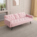 1730 Sofa Bed Armrest With Nail Head Trim With Two Cup Holders 72