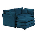 Alternative Sofa Round Armrests For 2 Seater Sofa, 3 Seater Sofa And 4 Seater Sofa, Blue Chenille Blue Chenille