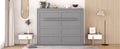 Full Size Murphy Bed Wall Bed,Gray Full Gray Plywood