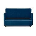 Loveseats Sofa Bed With Pull Out Bed,Adjsutable Back And Two Arm Pocket,Typec And Usb Charging With Copper Nail,Blue 47