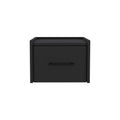 Boa Floating Nightstandend Table, Side Table Wall Mounted Single Drawer Design With Handle Black Bedroom Black Particle Board Particle Board