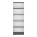Home 4 Shelves Bookcase With Multi Tiered Storage Matt Gray White Office Multi Particle Board Particle Board
