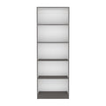 Home 4 Shelves Bookcase With Multi Tiered Storage Matt Gray White Office Multi Particle Board Particle Board