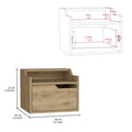 Busan Modern Floating Nightstandend Table, Side Table Single Drawer Design With Sleek Two Tiered Top Shelf Surfaces Beige Particle Board Particle Board