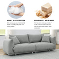 3 Seater 2 Seater Combination Sofa Modern Couch For Living Room Sofa,Solid Wood Frame And Stable Metal Legs, 4 Pillows, Sofa Furniture For Apartment Grey Polyester Wood Primary Living Space Pine Foam Fabric 5 Seat