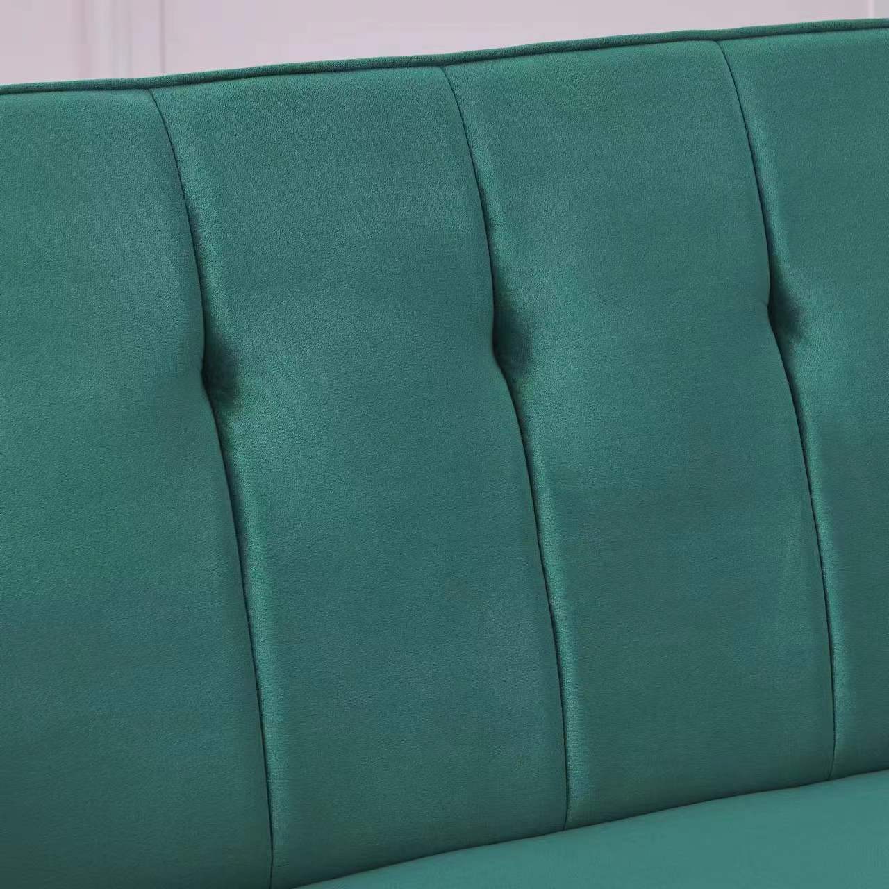 72.5" Convertible Sofa Bed, Adjustable Velvet Sofa Bed Velvet Folding Lounge Recliner Reversible Daybed Ideal For Bedroom With Two Pillows And Center Leg Green Velvet