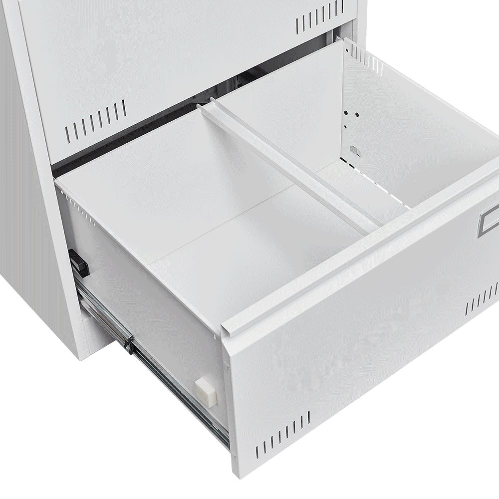 Filing Cabinet Lateral File Cabinet 2 Drawer, White Filing Cabinets With Lock, Locking Metal File Cabinets Three Drawer Office Cabinet For Legal Letter A4 F4 Home Offic Filing Cabinets 1 2 Drawers White Office Drawers Included Metal