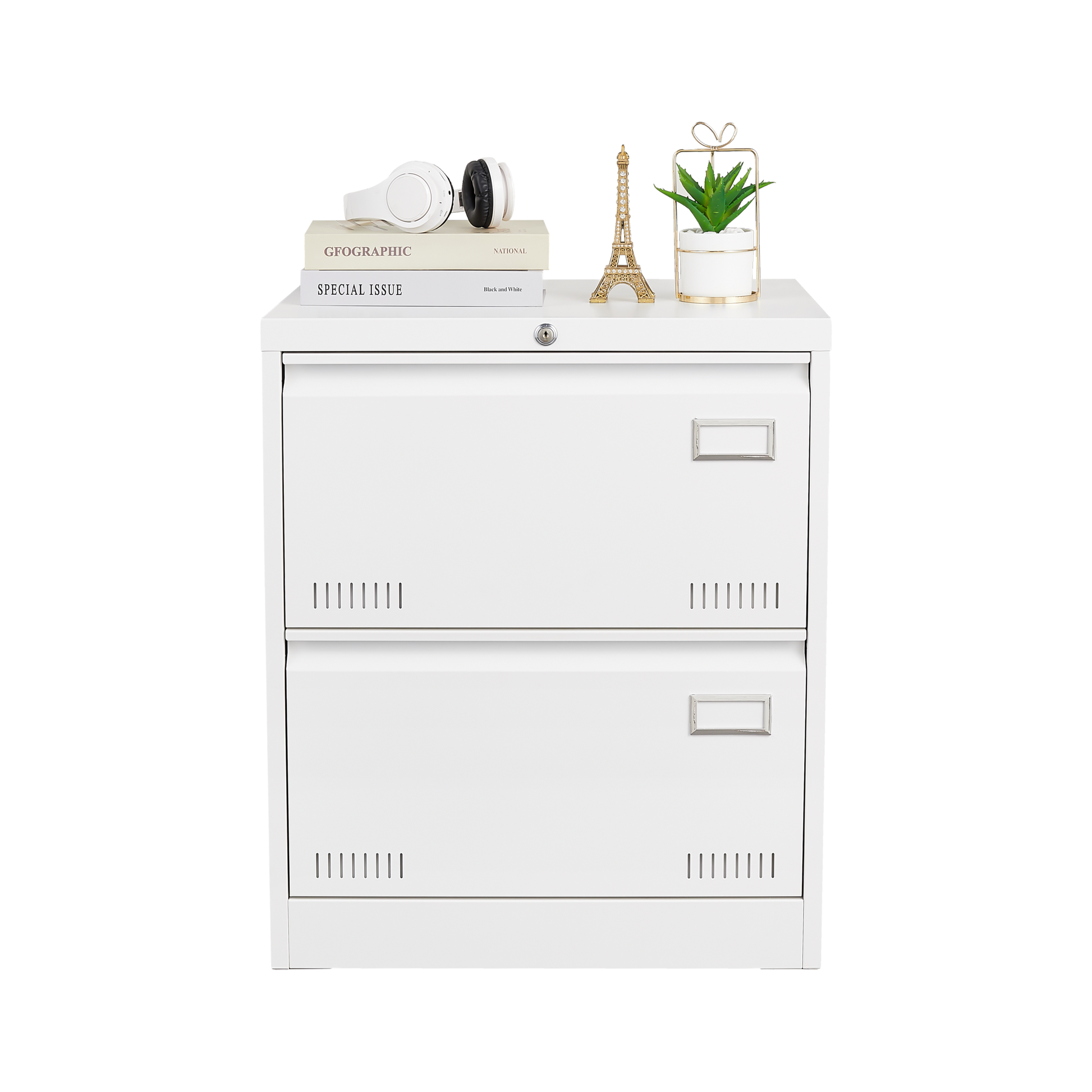 Filing Cabinet Lateral File Cabinet 2 Drawer, White Filing Cabinets With Lock, Locking Metal File Cabinets Three Drawer Office Cabinet For Legal Letter A4 F4 Home Offic Filing Cabinets 1 2 Drawers White Office Drawers Included Metal