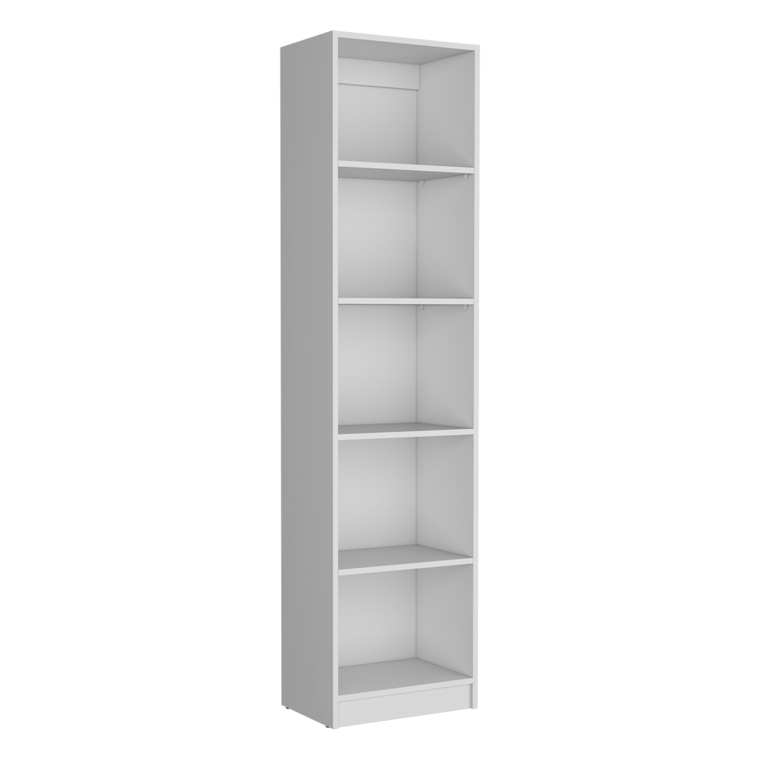 Home Xs Bookcase With 5 Tier Shelves And Slim Design White Office White Particle Board Particle Board