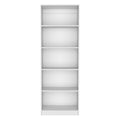 Home 4 Shelves Bookcase With Multi Tiered Storage White Office White Particle Board Particle Board