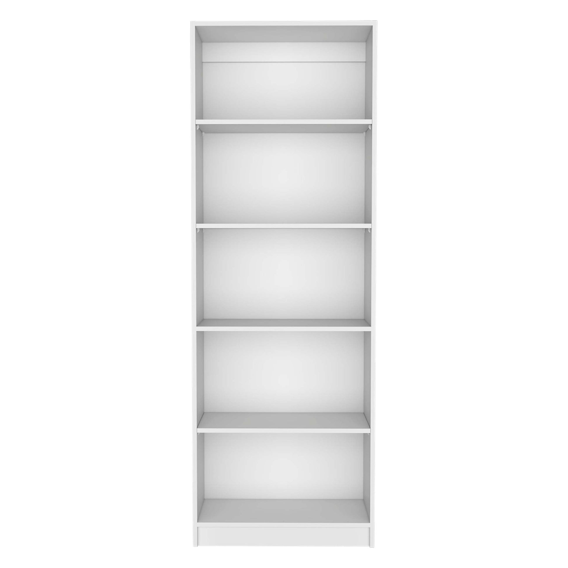 Home 4 Shelves Bookcase With Multi Tiered Storage White Office White Particle Board Particle Board