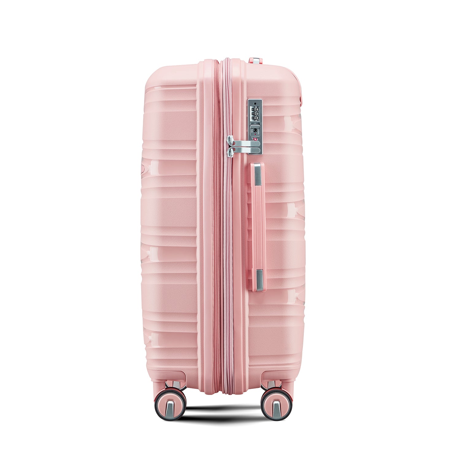 Luggage 4 Piece Sets 14 20 24 28 , Hard Shell Lightweight Tsa Lock Carry On Expandable Suitcase With Spinner Wheels Travel Set For Men Women Pink Polypropylene