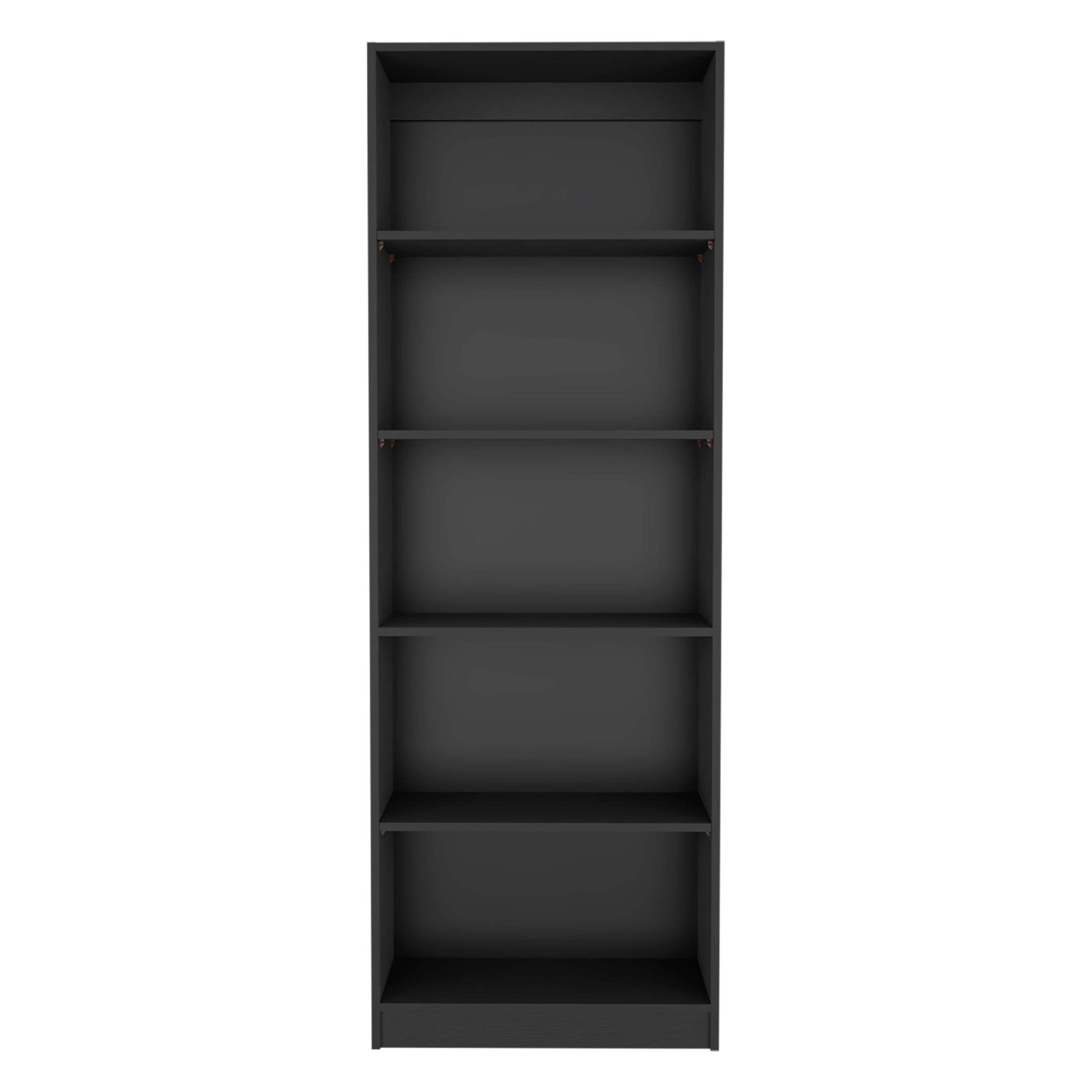 Home 4 Shelves Bookcase With Multi Tiered Storage Black Office Black Office Modern Particle Board Particle Board