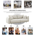 78.8'' Modern Couch For Living Room Sofa,Solid Wood Frame And Stable Metal Legs, 2 Pillows, Sofa Furniture For Apartment Beige Polyester Wood Foam Fabric 2 Seat