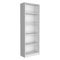 Home 4 Shelves Bookcase With Multi Tiered Storage White Office White Particle Board Particle Board