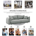 Modern Couch For Living Room Sofa,Solid Wood Frame And Stable Metal Legs, 2 Pillows, Sofa Furniture For Apartment Grey Polyester Wood Primary Living Space Foam Fabric 3 Seat