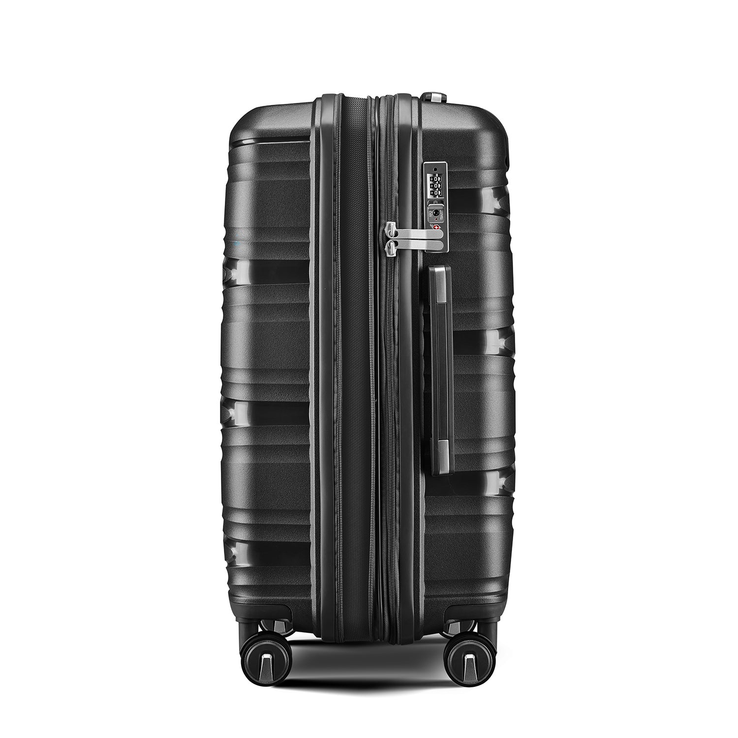 Luggage 4 Piece Sets 14 20 24 28 , Hard Shell Lightweight Tsa Lock Carry On Expandable Suitcase With Spinner Wheels Travel Set For Men Women Black Polypropylene