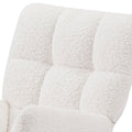 Nursery Rocking Chair Armchair For Mom And Baby Modern Glider Chair With Soft Seat And High Backrest For Nursery Living Room Bedroom Balcony Offices Offwhite Off White Foam Boucle