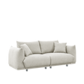 78.8'' Modern Couch For Living Room Sofa,Solid Wood Frame And Stable Metal Legs, 2 Pillows, Sofa Furniture For Apartment Beige Polyester Wood Foam Fabric 2 Seat