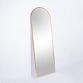 Gold 71X23.6 Inch Metal Arch Stand Full Length Mirror Gold Classic Mdf Glass Aluminium Alloy