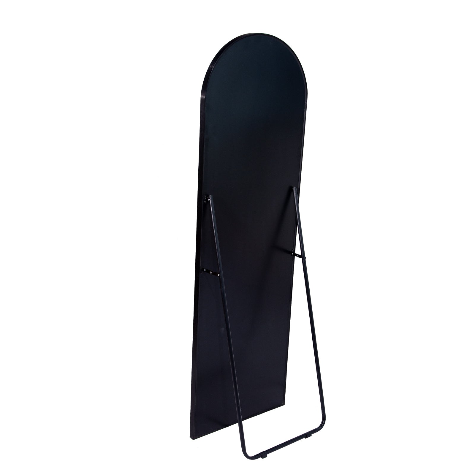 Black 71X23.6 Inch Metal Arch Stand Full Length Mirror Black Classic Mdf Glass Aluminium Alloy