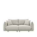 78.8'' Modern Couch For Living Room Sofa,Solid Wood Frame And Stable Metal Legs, 2 Pillows, Sofa Furniture For Apartment Beige Polyester Wood Foam Fabric 2 Seat