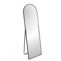 Black 63X20 Inch Metal Arch Stand Full Length Mirror Black Classic Mdf Glass Aluminium Alloy