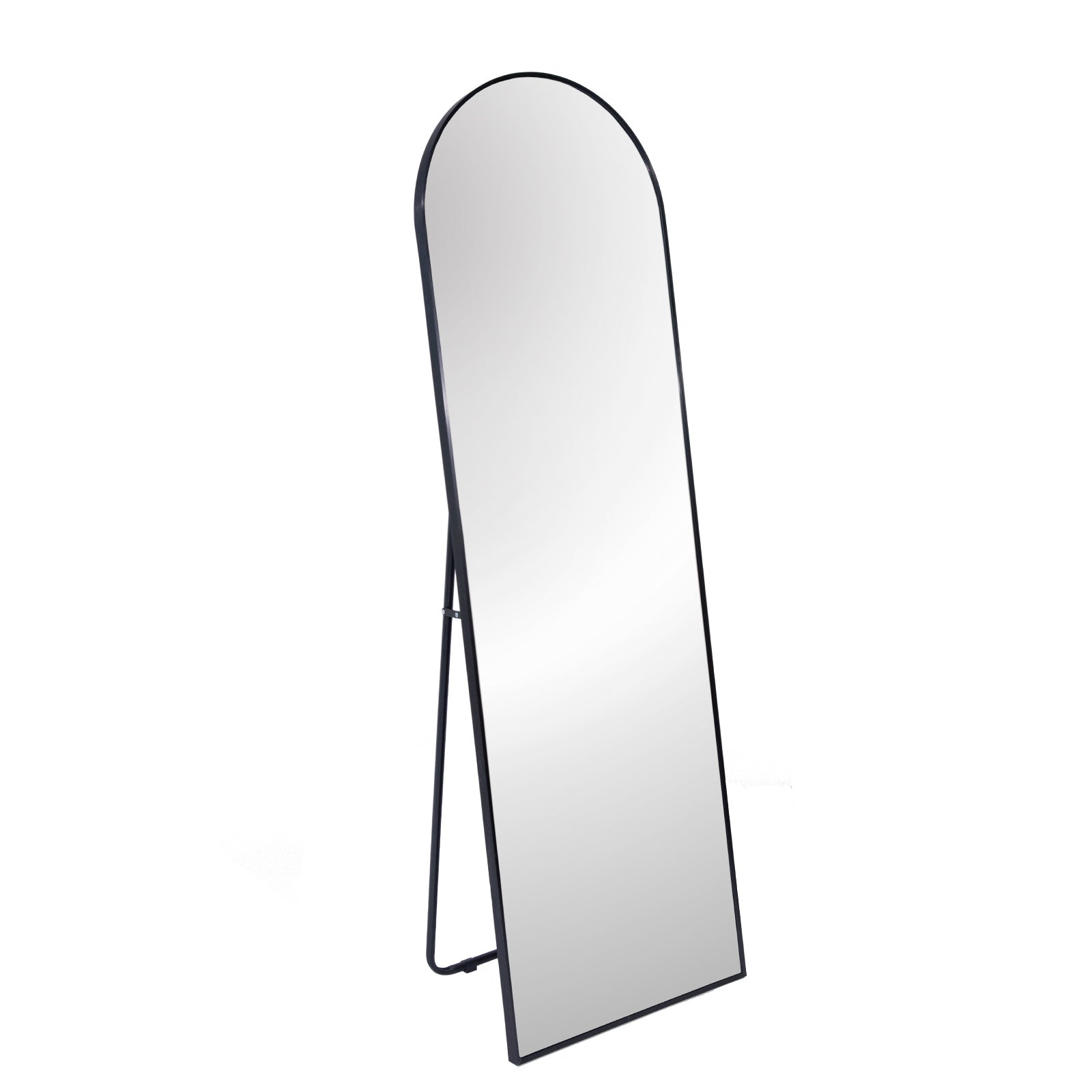 Black 71X27.5 Inch Metal Arch Stand Full Length Mirror Black Classic Mdf Glass Aluminium Alloy