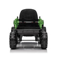 Ride On Tractor With Trailer,12V Battery Powered Electric Tractor Toy W Remote Control,Electric Car For Kids,Three Speed Adjustable,Power Display, Usb,Mp3 ,Bluetooth,Led Light,Two Point Safety Belt Emerald Polypropylene